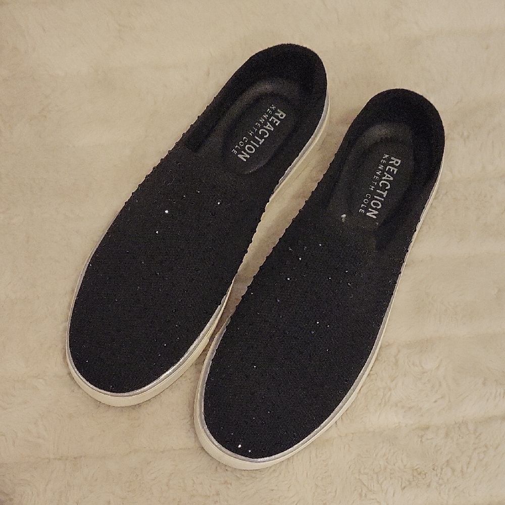 Kenneth Cole Reaction Women's Glitter Black Mule Sneakers